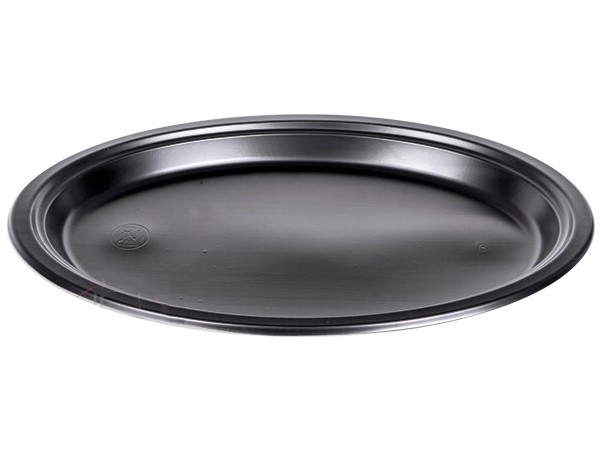 Тарілка ОВАЛ 310мм чорна 27гр 50шт А_1