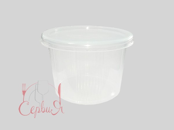 Контейнер для супу з кришкою 500мл 110х75мм ПС-115-500 10шт_2