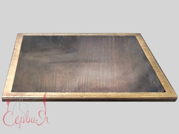Підставка-піднос дерев'яна прямокутна 42х31х1см на ніжках_2