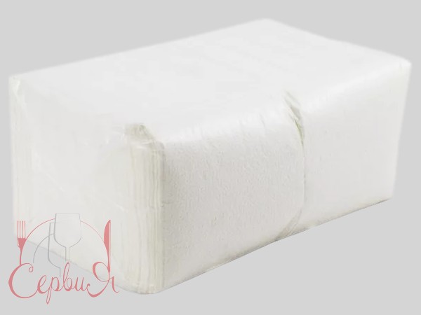 Серветка 1шар барна біла 24х24см 450шт Є_2