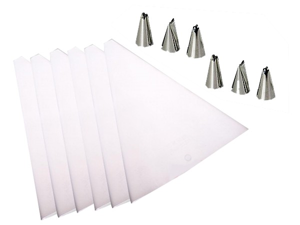 Мешок силиконовый в наборе из 6-ти+6насадок  арт.18816  FDA_1