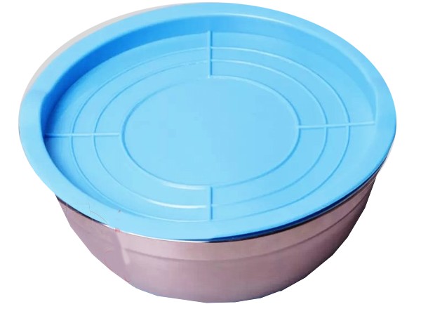 Миска глубокая метал. д.28см с крышкой 19681_1