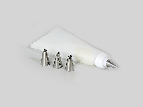 Мешок кондитерский силиконовый +2 насадки металл  арт.18325_2