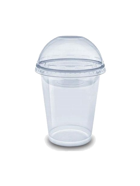 Стакан 400мл з купольною кришкою 50шт 15113 РР ІП_1