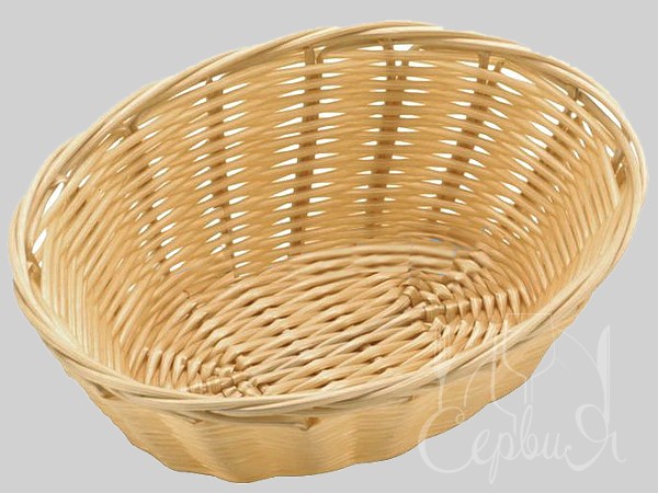 Корзина овальна 18х13см світло-коричнева 530011_3