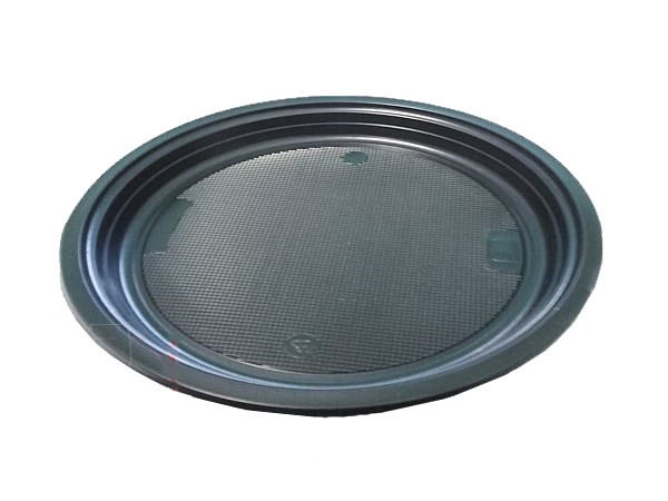 Тарілка 220мм чорна 100шт А_1