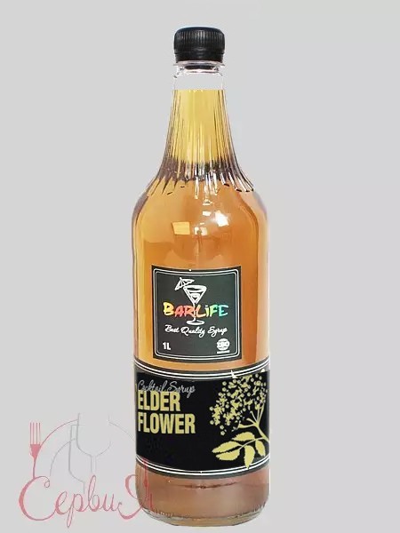 Бузина сироп 1л (ПЛАСТ. БУТ.)  Barlife_2