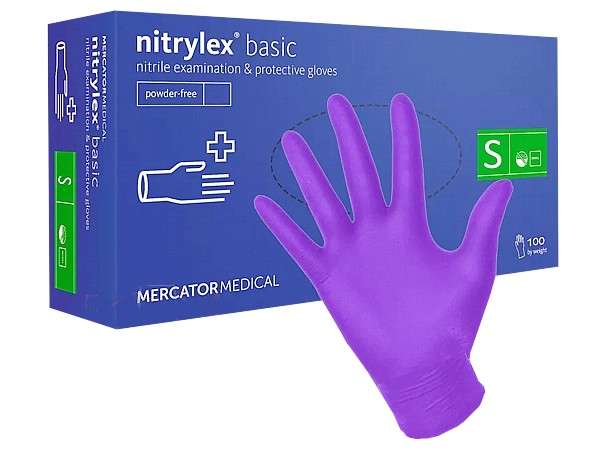 Рукавички нітрилові S сині 100шт СТ_1