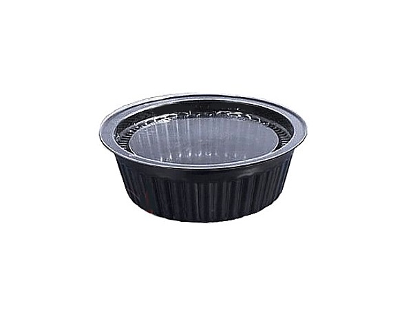 Контейнер 85х25мм круглий (соусник) ДНО 100мл чорний ПС-42 100шт_1