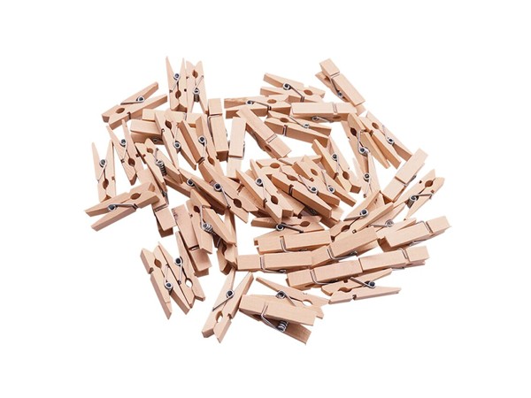 Прищіпка-міні дерев'яна декор. 2,5см 100шт ДЖ_1