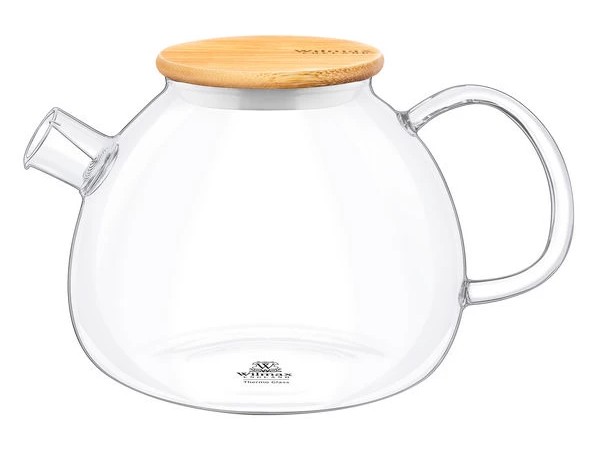 Чайник скляний 1000мл з бамб. кришкою Termo Wilmax 888823_1