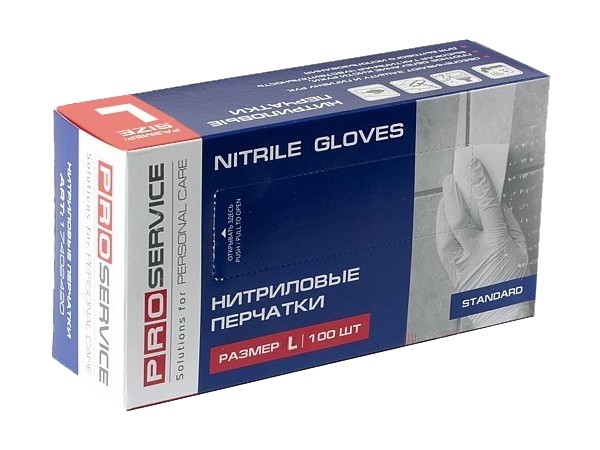 Перчатки нитрил. L сині Standart SHB 100шт PRO 17402120_1