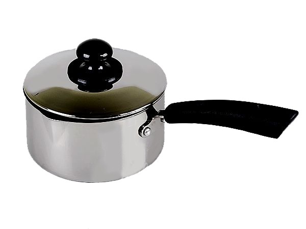 Ковш 1,25 л. з ручкою і кришкою нержавейка 13001_1