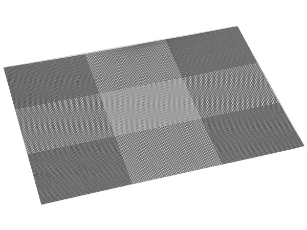 Сет під гаряче вініл 40х35см чорний клітинка крупна 17435_1