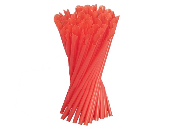 Соломка-лопатка 18смх4,8мм без згину червона 100шт BS_1