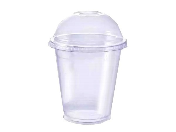 Стакан 350мл з купольною кришкою з отвором 50шт РК_1