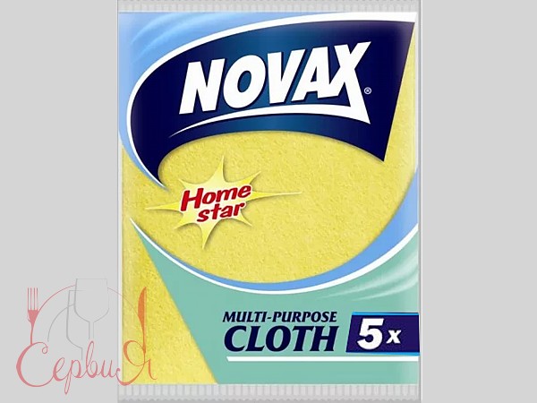 Серветка віскозна 30х35см жовта 5шт NOVAX 8876_2