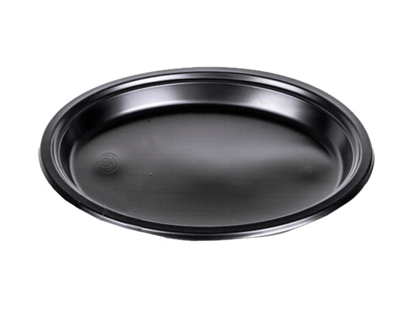 Тарілка 220мм ПРЕМІУМ чорна 20гр 25шт А_1