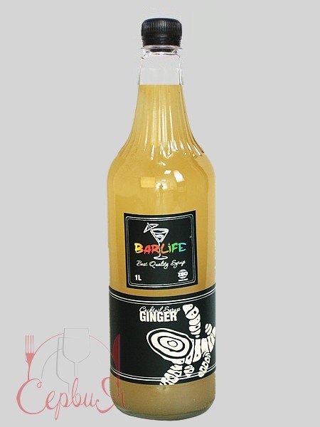 Імбир сироп 1л (ПЛАСТ.БУТ.) Barlife_2
