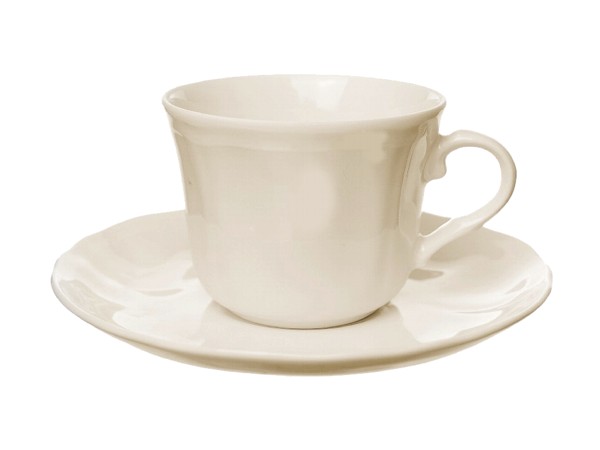 Чашка с блюдцем (160мм) 350мл Castel-FBC (сл.кость)_1