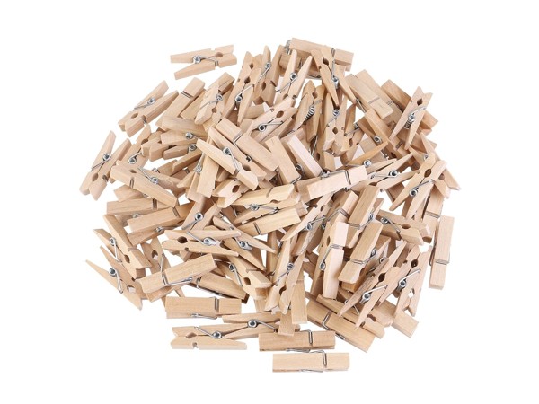 Прищіпка-міні дерев'яна декор. 3см 100шт ДЖ_1