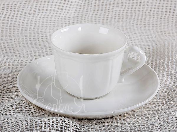 Чашка с блюдцем (160мм) 350мл Castel-FBC (сл.кость)_3