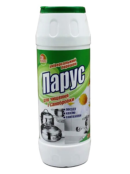 Засіб для чищення та санобробки посуду, кахеля, сантехники Парус 500г 25474750 PRO_1