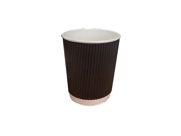 Стакан 180мл паперовий гофра коричневий 30шт GP02-0043_1