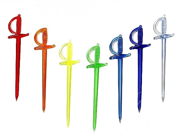 Шпажка для канапе "Шпага" 7,5см асорті 1000шт АД_1