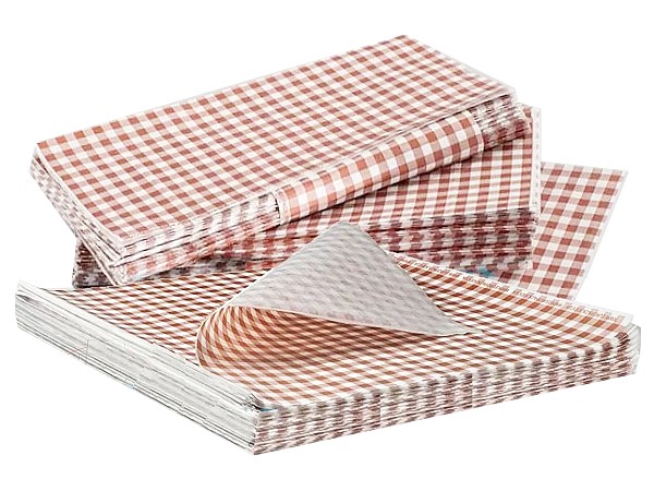 Папір пакувальний крафт біло-коричн.клітинка 300х320мм 500шт 1859_1