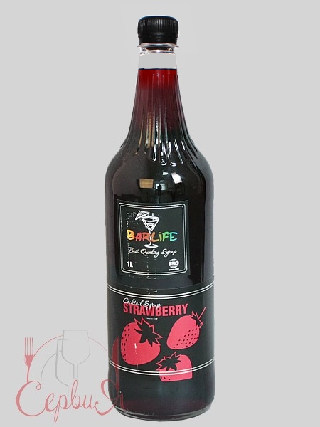 Полуниця сироп 1л (ПЛАСТ.БУТ.) Barlife_2