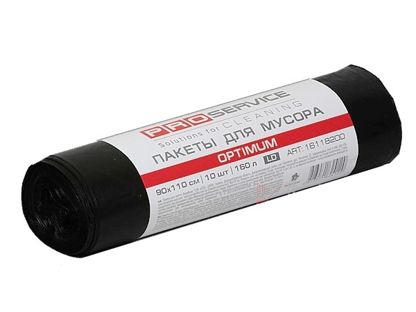 Пакет для сміття 160л 10шт чорний OPTIMUM PRO 161182 LD_1
