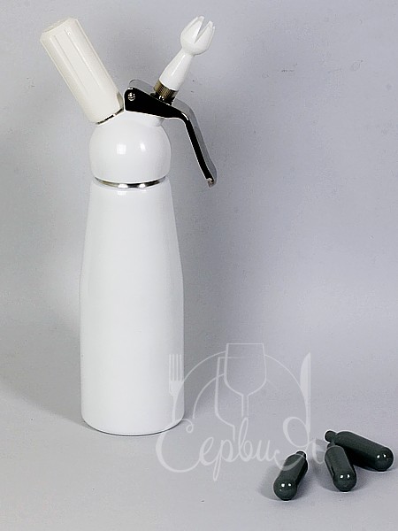 Сіфон для вершків 500мл білий Liss 4191_3