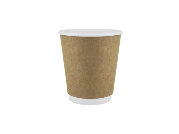 Стакан 250мл паперовий двошаровий Крафт/білий всередині 30шт GP 02-0075_1