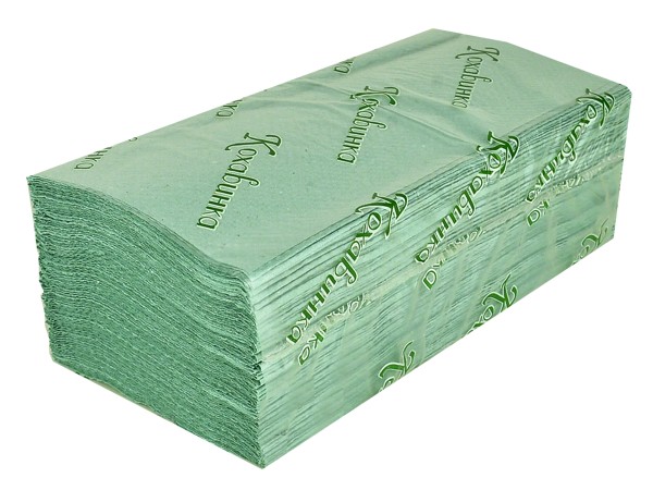 Рушник 1шар Vскладення зелене 170шт Кохавинка_1