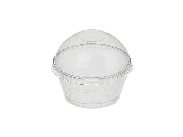 Стакан 200мл з купольною кришкою без отвору 100шт 95055РР_1