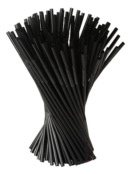 Соломка Артістік 26смх6мм зі згином чорна 100шт СП_1