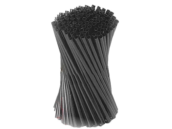 Соломка для мартіні 12,5смх48мм без згину чорна 200шт СП_1