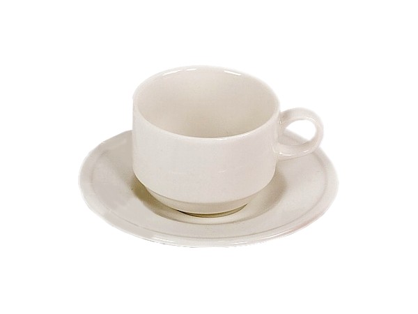 Чашка з блюдцем 250мл Bistro (слонова кістка)_1