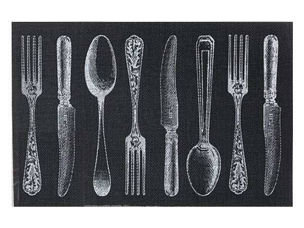 Сет под горячее винил 40х35см вилки-ложки C&T 23460_1