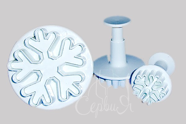 Плунжер кондитерський з 3-х для мастики "Сніжинка" 15698_3