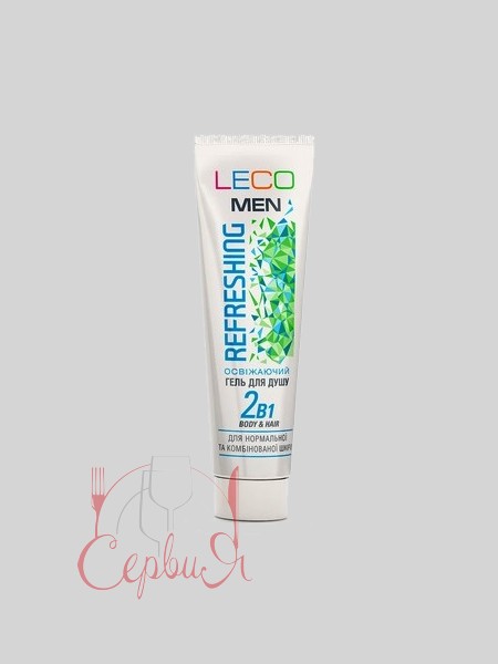 Гель для душу чоловічий 30мл туба Освіжаючий 40323 LECO_3