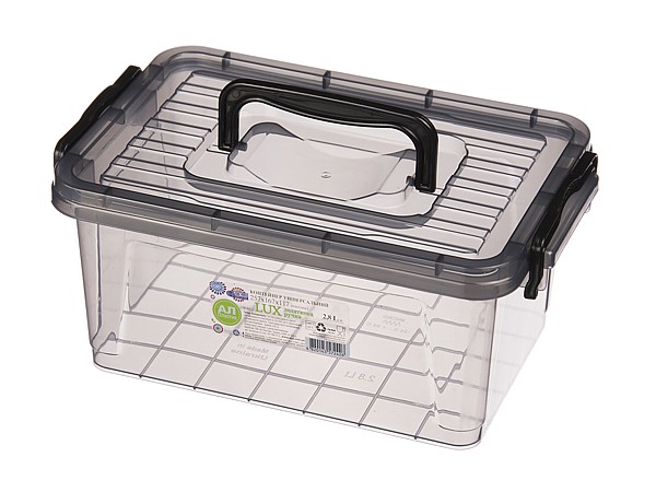 Бокс для продуктів Lux №3 2,8л з ручкою на кришці_1