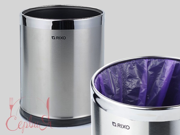 Відро для сміття нерж. сріблясте RIXO Solido WB103S_2