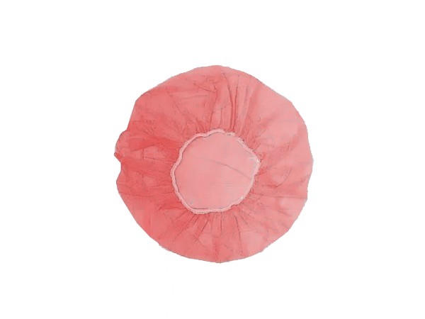 Шапочка-берет флізелін одноразова червона ЗПТ_1