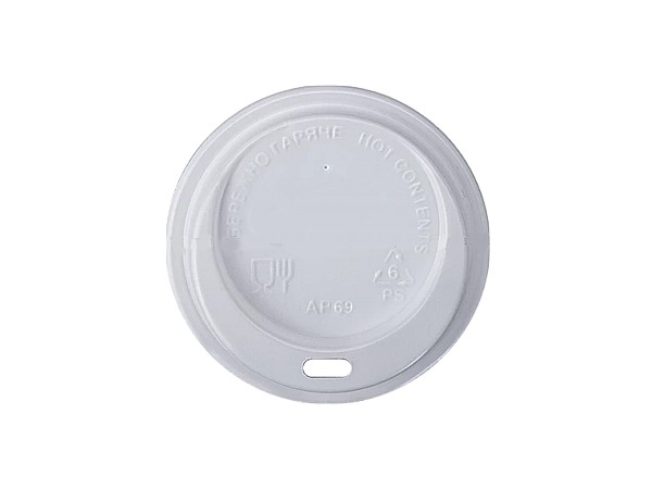 Кришка АР-69 біла для паперового стакана 180мл 50шт АПХ 124081_1