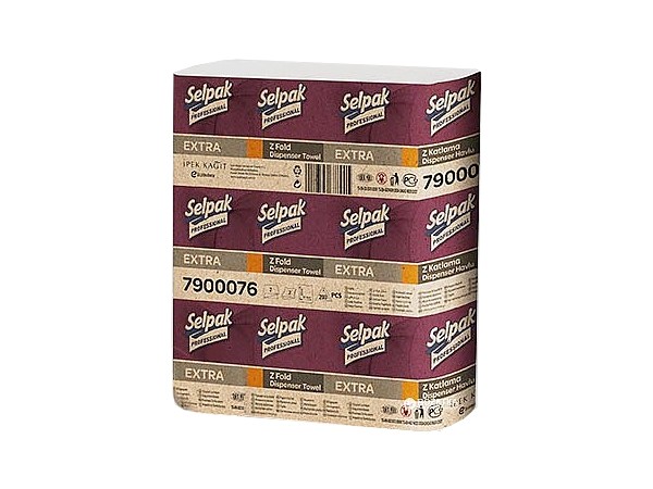 Рушник 2шари Z-Zскладення білий 200шт Selpak 32660430_1