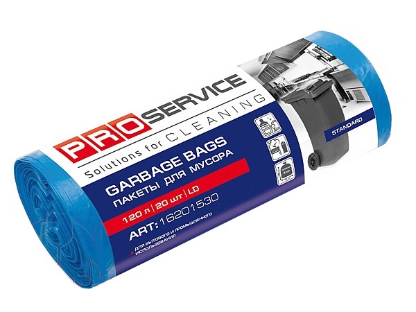 Пакет для сміття 120л 20шт синій PRO 1620153 LD_1