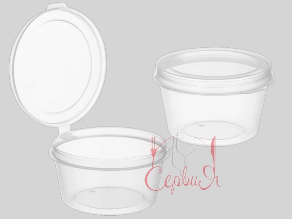 Соусник РР прозор. з кришкою 80мл NEW 80шт 011909_2