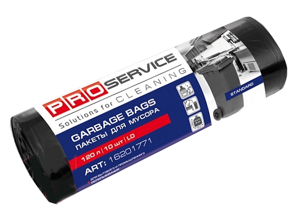 Пакет для сміття 120л 10шт чорний PRO 16201771 LD_1